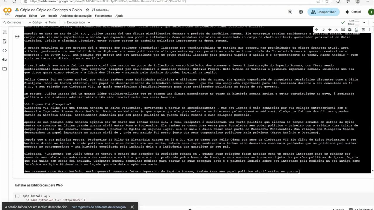Vídeo no YouTube
